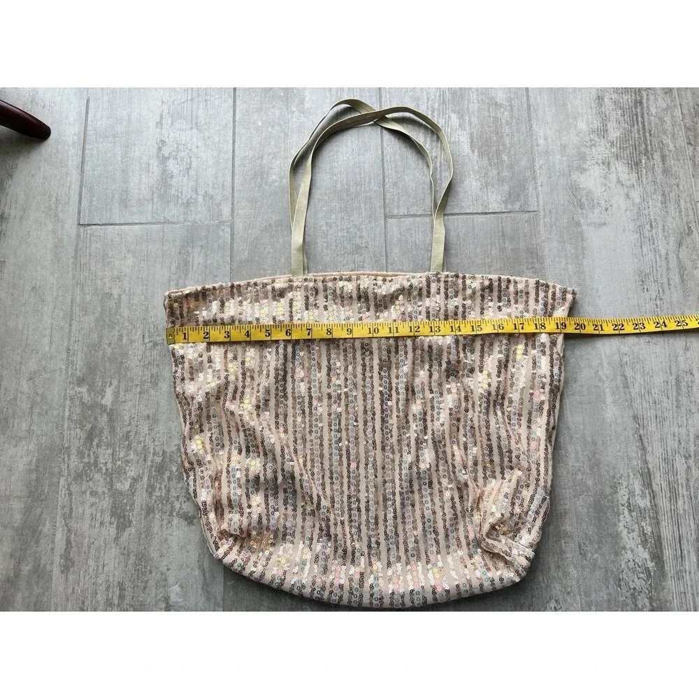 Los Angeles Boutique Travel Shoulder Tote Shopping Overnight Sequin Beach Bag